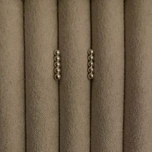 Pandora Row of Beads Stud Earrings